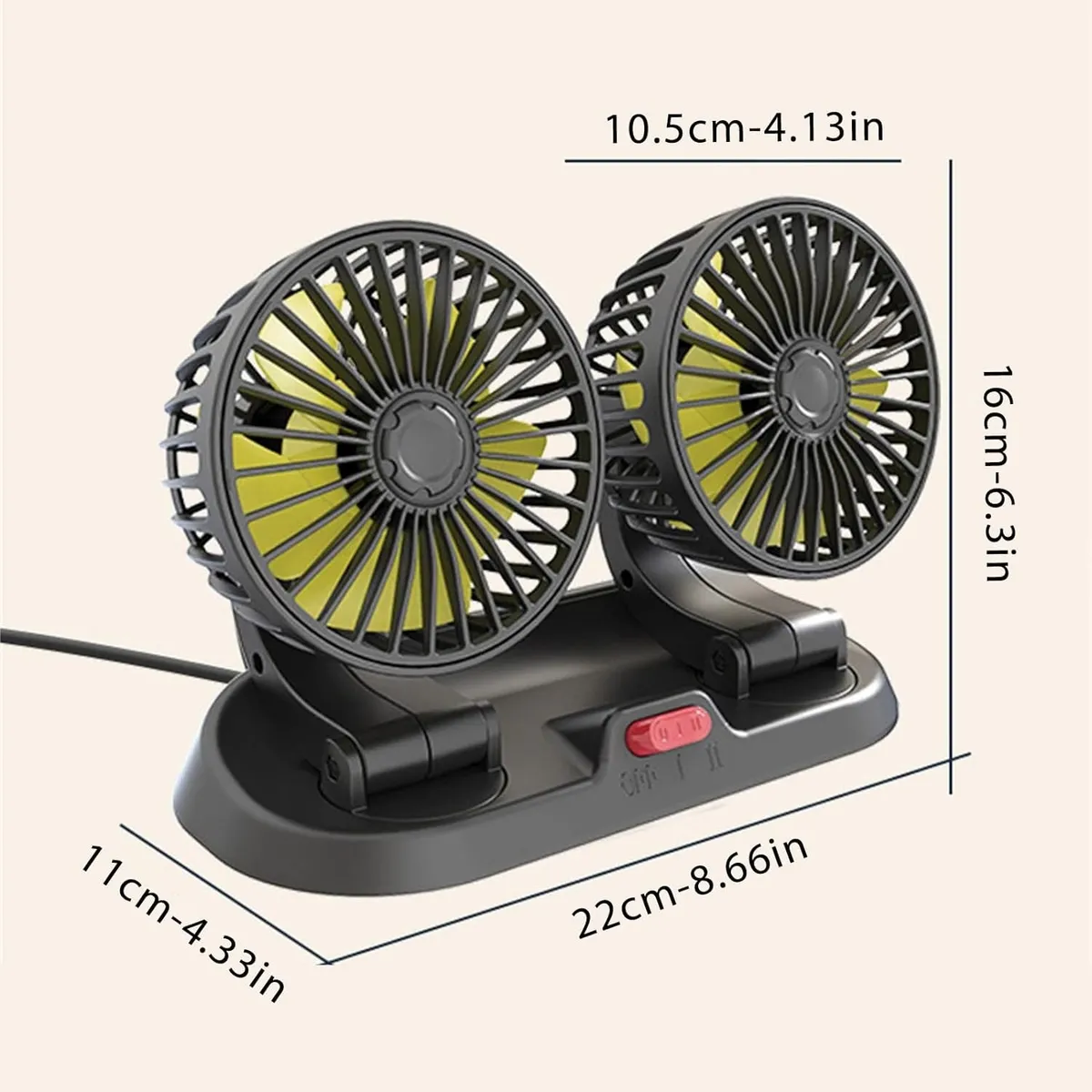 Miniatura 4 de Ventilador Doble Portátil Para Carro